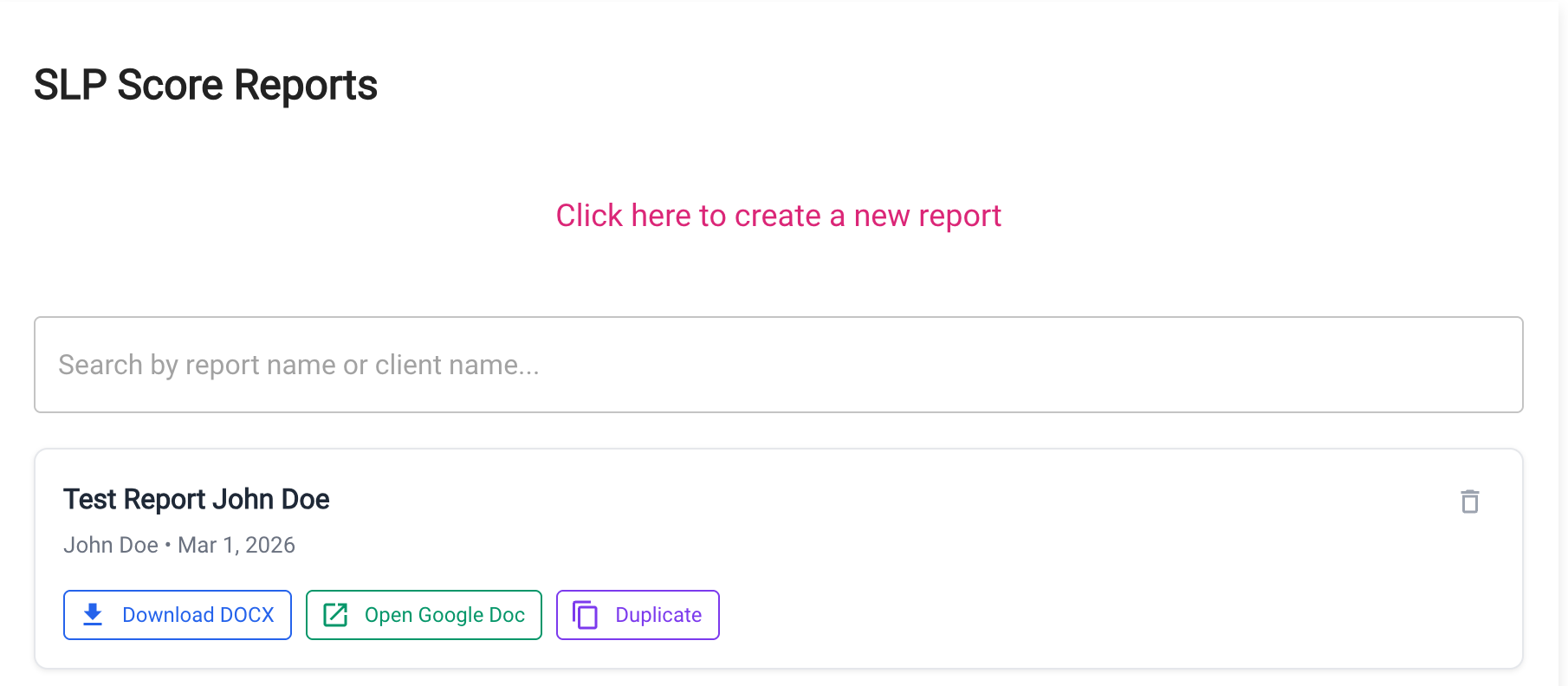 Access reports anytime