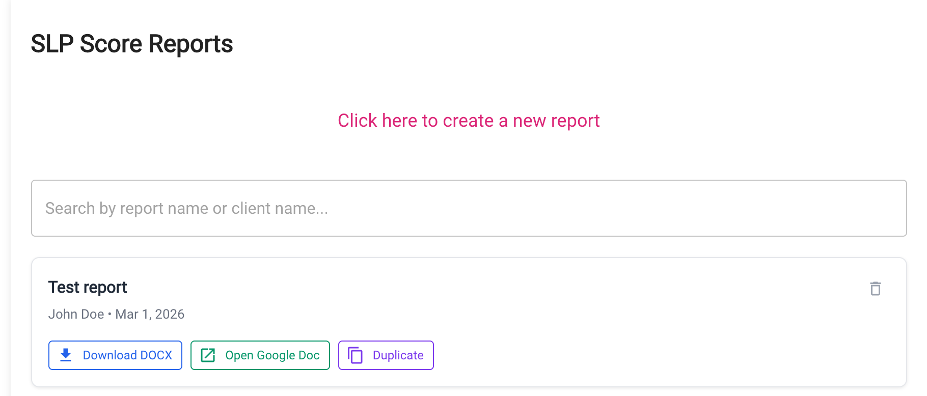 Access reports anytime
